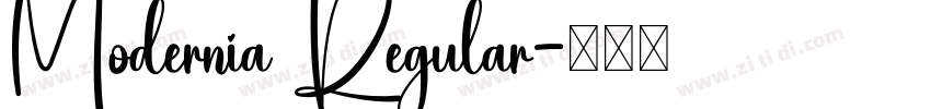 Modernia Regular字体转换